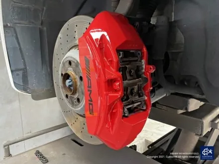 벤츠 E53 AMG 휠수리 후 블랙 실버 투톤 무광 휠도색 + 레드 캘리퍼 도색 / 용인 처인구