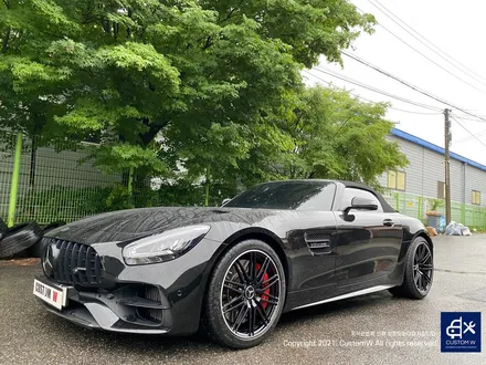 귀한 차량~! 벤츠 GTC AMG 무광 블랙 실버 투톤 휠 도색 작업으로 더욱 멋지게_! / 용인 처인구