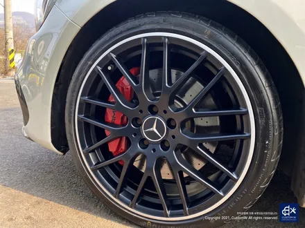 벤츠 A45 AMG 블랙실버 무광 투톤 휠도색 & 레드 캘리퍼 도색 / 용인 처인구