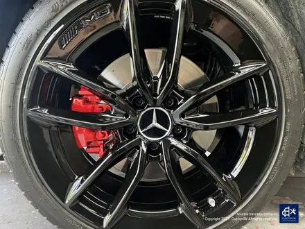 벤츠 C43 AMG 블랙유광 휠도색 + 레드 캘리퍼 도색 / 용인 처인구