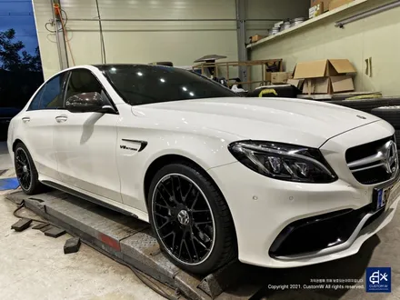 벤츠 C63 AMG 휠수리 후 블랙실버 유광 투톤 휠도색 / 용인 처인구