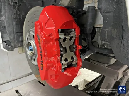 벤츠 C43 AMG 블랙 실버 투톤 유광 휠도색 + 레드 캘리퍼 도색 / 용인 처인구