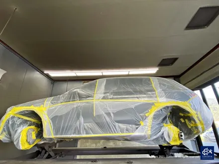 벤츠 GLC350e 리어 범퍼 수리 + 휠수리 후 무광 그레이 휠도색 + 블랙 캘리퍼 도색 / 용인 처인구