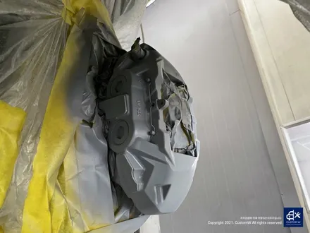 벤츠 GLC43 AMG 휠수리 후 투톤 유광 휠도색 + 레드 캘리퍼 도색 / 용인 처인구