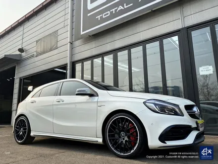 벤츠 A45 AMG 블랙실버 무광 투톤 휠도색 & 레드 캘리퍼 도색 / 용인 처인구