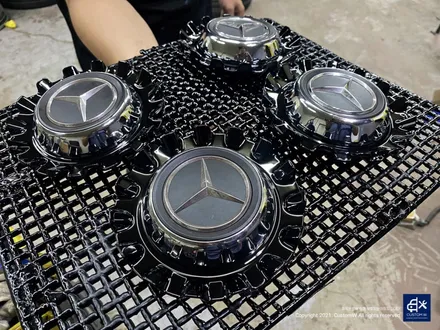 벤츠 GT43 AMG 블랙 실버 투톤 휠도색 & 카본 세라믹 골드 캘리퍼 도색 / 용인 처인구