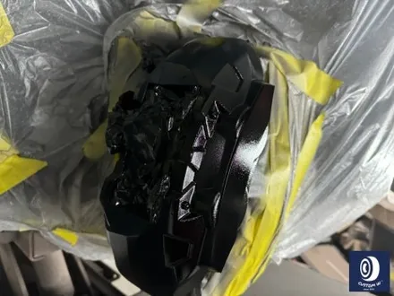 CLS450 타 업체 잘못된 수리 도색 이력이 있는 20인치 마차 휠 약품 박리 후, 알루미늄 상태에서 생산 공정 동일하게 재작업 블랙 실버 투톤 유광 휠도색 + 블랙 캘리퍼 도색 / 용인 처인구