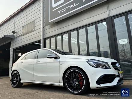 벤츠 A45 AMG 블랙실버 무광 투톤 휠도색 & 레드 캘리퍼 도색 / 용인 처인구