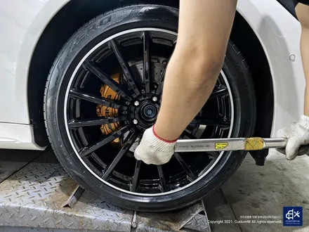 벤츠 GT43 AMG 블랙 실버 투톤 휠도색 & 카본 세라믹 골드 캘리퍼 도색 / 용인 처인구