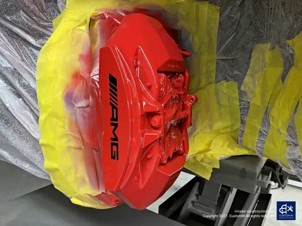 벤츠 CLS53 AMG 블랙실버 투톤 유광 휠도색 + 레드 캘리퍼 도색 / 용인 처인구