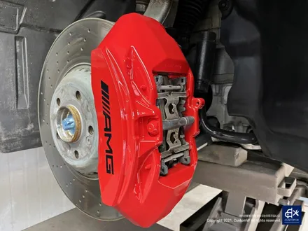 벤츠 E53 AMG 블랙실버 투톤 유광 휠도색 + 레드 캘리퍼 도색 / 용인 처인구