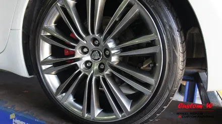 재규어 XJL 고스트크롬 휠도색+ 레드 캘리퍼도색, 그리고 커스텀W 직원구인. / 용인 처인구