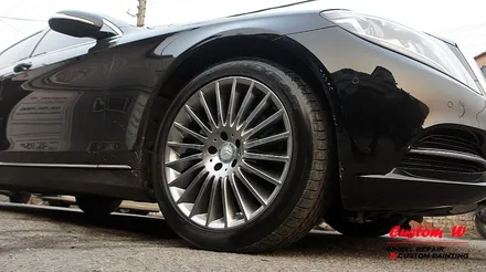 NEW 벤츠 S350 최고급 세단에는 휠 상처가 어울리지 않죠. 휠수리 후 고스트크롬 휠도색으로 더욱 고급스럽게 만들다! / 용인 처인구