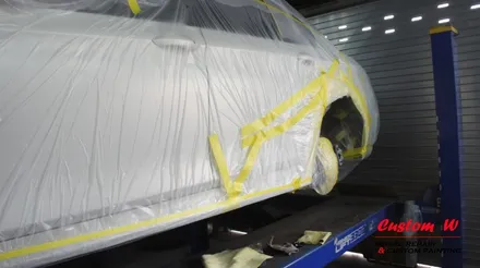 BMW F10 528I 상처난 휠은 휠수리 후 고스트크롬으로 휠도색. 녹과 부식이 생긴 캘리퍼는 깔끔하게 블루 캘리퍼도색! / 용인 처인구
