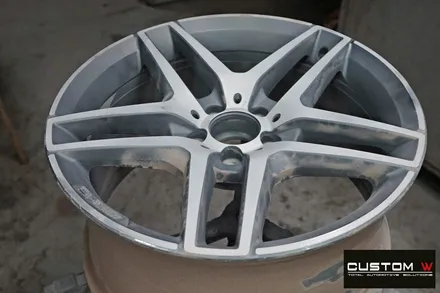 벤츠 S350D 블랙유광 휠도색 + 골드 캘리퍼 도색 / 용인 처인구