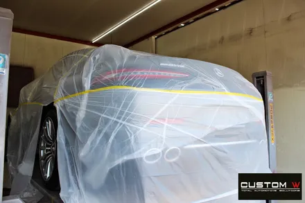 벤츠 GT43 AMG 무광 블랙실버 투톤 휠 + 골드 캘리퍼 도색 / 용인 처인구