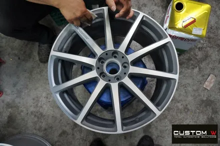 벤츠 S63 AMG 무광블랙실버 투톤 휠 도색 / 용인 처인구