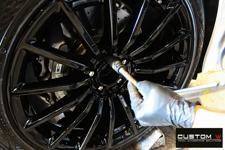 벤츠 GT43 AMG 휠 상처 수리 후 블랙유광 휠도색 / 용인 처인구