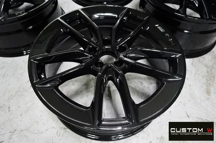 벤츠 C43 AMG 블랙유광 휠도색 + 레드 캘리퍼 도색 / 용인 처인구