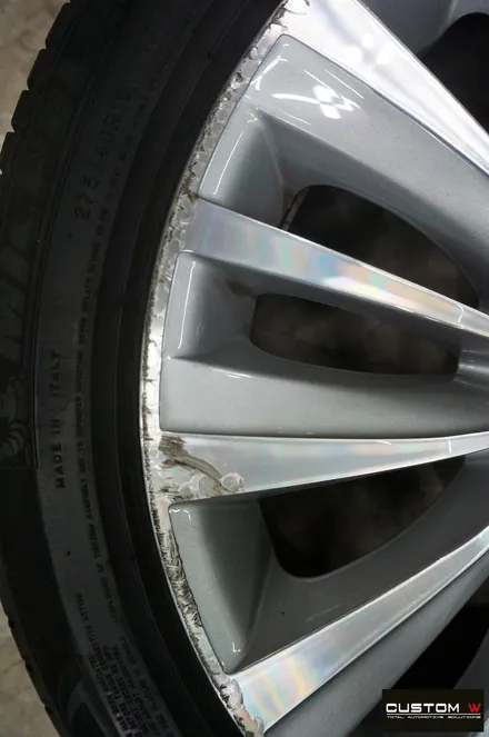 BMW 5GT 휠 상처 수리 후 고스트 크롬 휠도색 / 용인 처인구