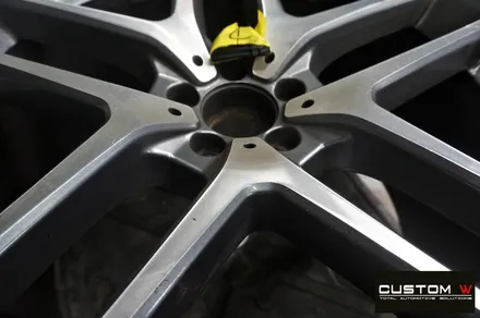 벤츠 GLE 350d 쿠페 블랙유광 휠도색 + 레드 캘리퍼 도색 / 용인 처인구