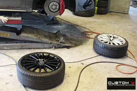 기존 벤츠 A45 AMG 휠 상처 수리 후 무광블랙 휠도색 / 용인 처인구