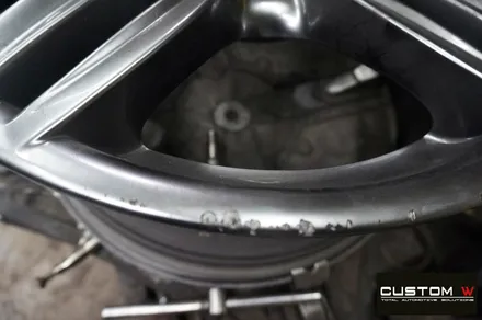 BMW 530d 휠 상처 수리 후 고스트 크롬 휠도색 / 용인 처인구