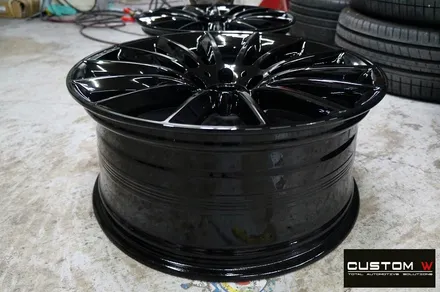 벤츠 CLS450 블랙유광 휠도색 + 레드 캘리퍼 도색 / 용인 처인구