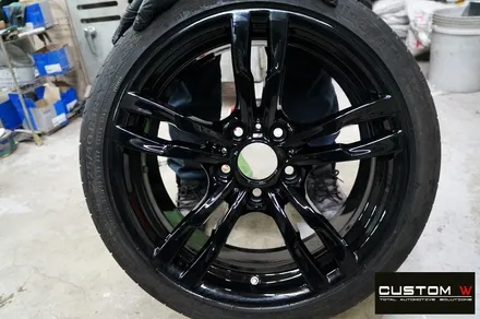 BMW E90 320d 441M 휠 상처 수리 후 블랙유광 휠도색 / 용인 처인구