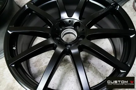 벤츠 S63 AMG 쿠페 무광 블랙 휠도색 + 카본 세라믹 골드 캘리퍼 도색 / 용인 처인구