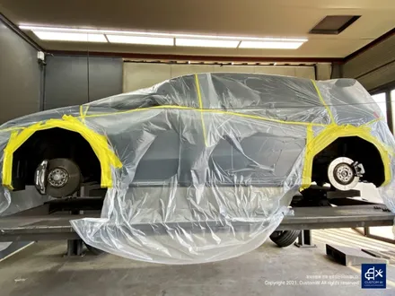 벤츠 A45 AMG 휠수리 후 블랙유광 휠도색 + 카본 세라믹 골드 캘리퍼 도색 / 용인 처인구