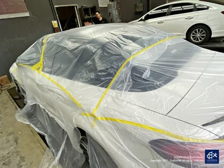 벤츠 C63 AMG 블랙 실버 투톤 유광 휠도색 + 레드 캘리퍼 도색 / 용인 처인구