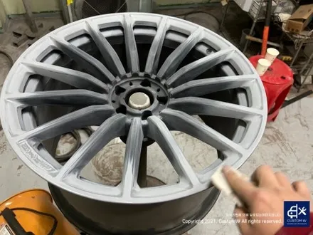 벤츠 GT43 AMG 무광 투톤 / 사틴 블랙 투톤 휠 상처 수리 후, 휠 복원 도색 / 용인 처인구