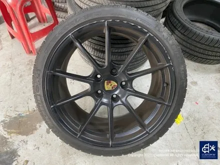재방문 고객 포르쉐 718 박스터 4.0 GTS 휠 상처 수리 후, 복원 도색 / JET BLACK 제트 블랙 ( 무광 검정 휠 도색) / 용인 처인구