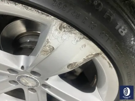 벤츠 W219 CSL350 휠 상처 수리 후, 실버 복원 도색 (타 업체 도색 이력 약품 박리 페인트 제거 후, 재작업 + 센터 휠 캡 + 타이어 신품 교환 장착) / 용인 처인구