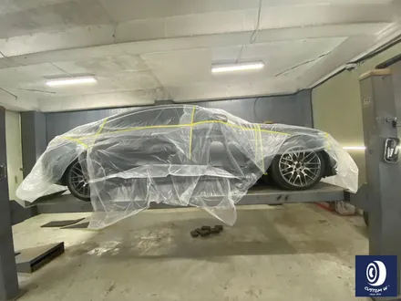 벤츠 C63AMG 하이그로시 블랙(검정 유광) 휠도색 + 레드 캘리퍼 도색 / 용인 처인구