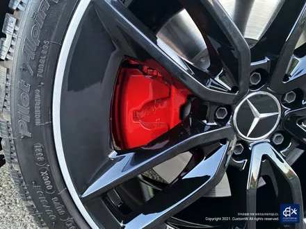 벤츠 E53 AMG 블랙실버 투톤 휠도색 + 레드 캘리퍼 도색 / 용인 처인구