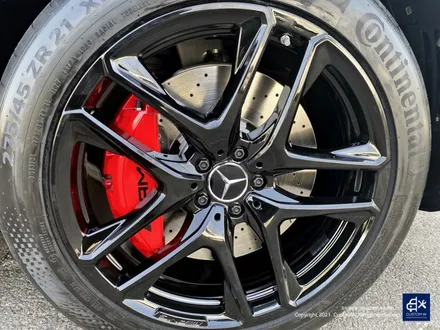 벤츠 GLE53 AMG 블랙유광 휠도색 + 레드 캘리퍼 도색 / 용인 처인구