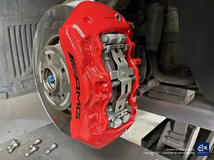 벤츠 GT43 AMG 휠수리 후 블랙유광 휠도색 + 레드 캘리퍼 도색 / 용인 처인구