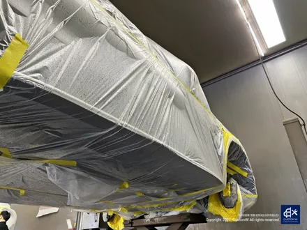 벤츠 GLC350e 리어 범퍼 수리 + 휠수리 후 무광 그레이 휠도색 + 블랙 캘리퍼 도색 / 용인 처인구