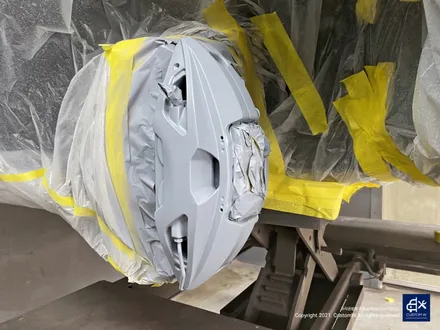 BMW X6 40i 신차 741M 블랙유광 휠도색 + 레드 캘리퍼 도색 / 용인 처인구