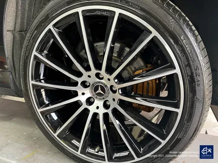 벤츠 S350 마차휠수리 후 블랙폴리시 휠도색 + 카본 세라믹 골드 캘리퍼도색 / 용인 처인구