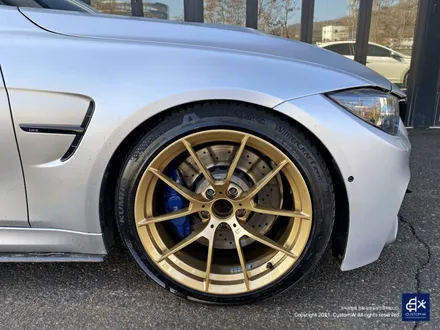 BMW F80 M3 763M 휠도색 불량 재작업 약품 박리 후 페라리 골드 유광 휠도색 / 용인 처인구