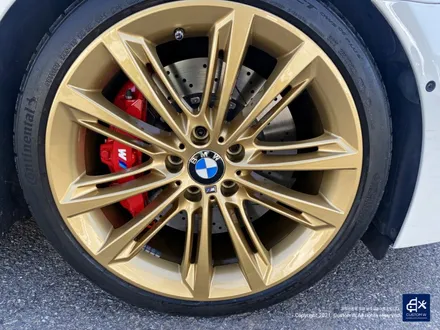BMW F10 530d 크롬 도금 벗겨짐현상 약품 박리 제거 후 페라리 골드 휠도색 + 레드 캘리퍼 도색 / 용인 처인구