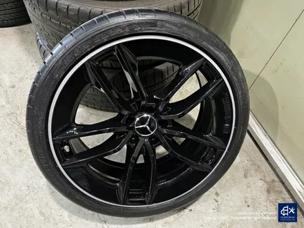 벤츠 CLS300d  블랙 실버 투톤 유광 휠도색 + 레드 캘리퍼 도색 / 용인 처인구