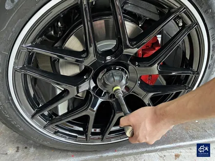 벤츠 G400d G바겐 G63 에디션 휠 수리 후 블랙 실버 투톤 유광 휠도색 / 용인 처인구