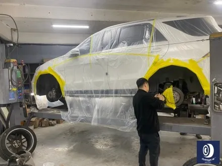 벤츠 GLE63 AMG 휠 도색 불량 재작업 약품 박리 제거 후, 사틴 블랙 + 실버 투톤 휠도색 + 레드 캘리퍼 도색 / 용인 처인구