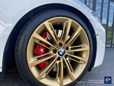 BMW F10 530d 크롬 도금 벗겨짐현상 약품 박리 제거 후 페라리 골드 휠도색 + 레드 캘리퍼 도색 / 용인 처인구