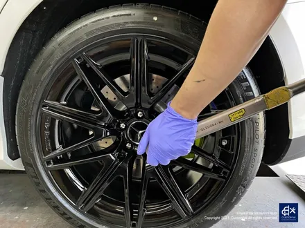 벤츠 신형 GT43 AMG 블랙유광 휠도색 + 애시드 그린 캘리퍼 도색 / 용인 처인구