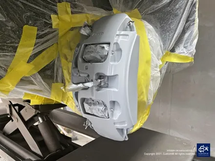 벤츠 GLE53 AMG 잘 못된 휠수리 박리 제거 후, 블랙유광 휠도색 + 레드 캘리퍼 도색 / 용인 처인구